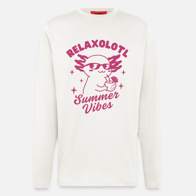 Relaxolotl Summer Vibes - Langarmshirt - made by SPREAD  - OFF WHITE