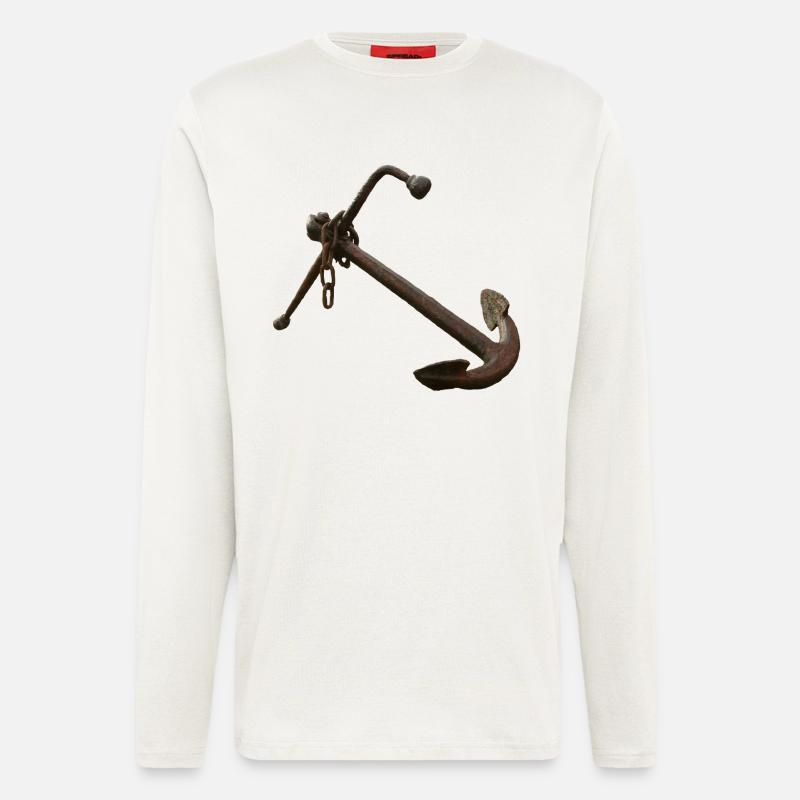 Verrosteter Anker Nautik - Langarmshirt - made by SPREAD  - OFF WHITE