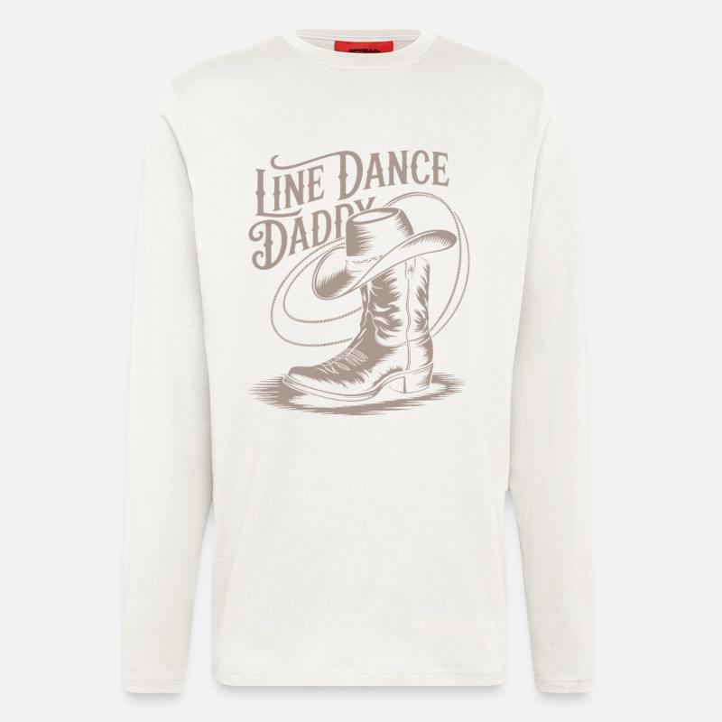 Line Dance Daddy - Longsleeve - made by SPREAD  - OFF WHITE