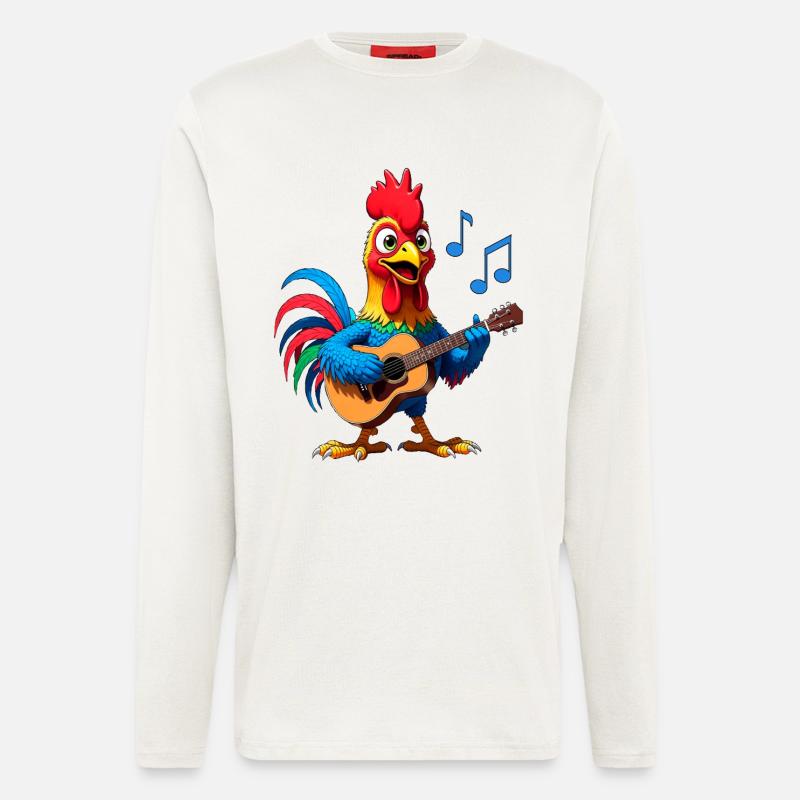 Hahn on the guitar - Longsleeve - made by SPREAD - OFF WHITE