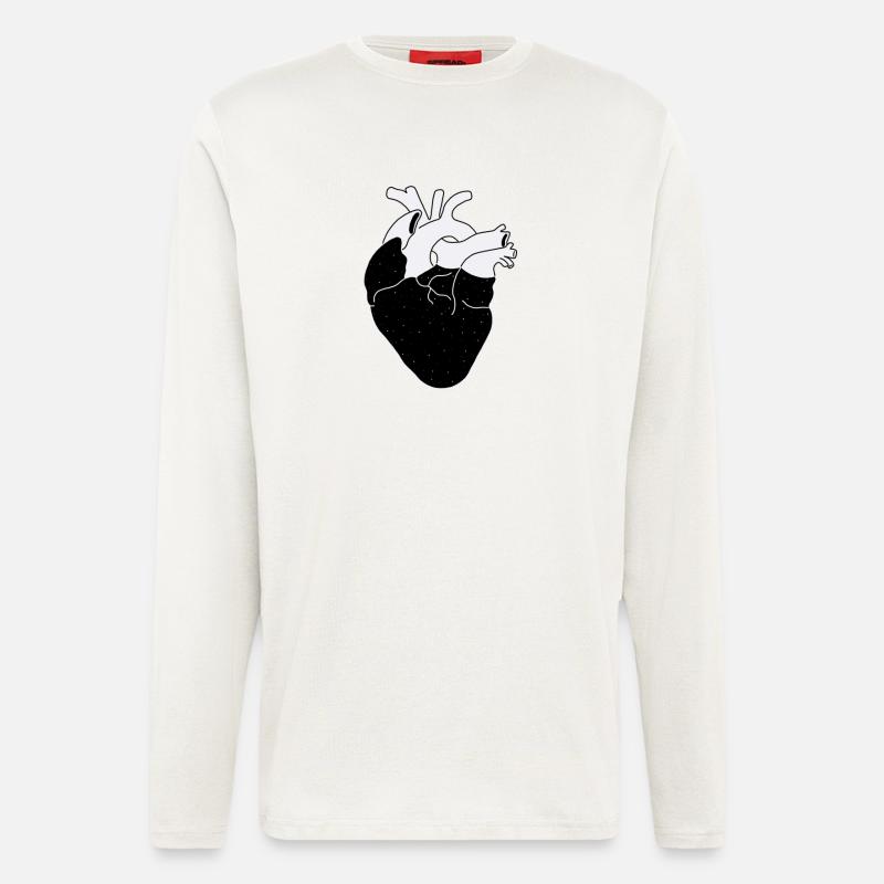 Galaktisches Herz - Langarmshirt - made by SPREAD - OFF WHITE