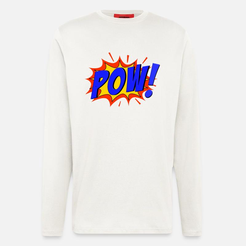 POW Comic Pow! - Langarmshirt - made by SPREAD  - OFF WHITE