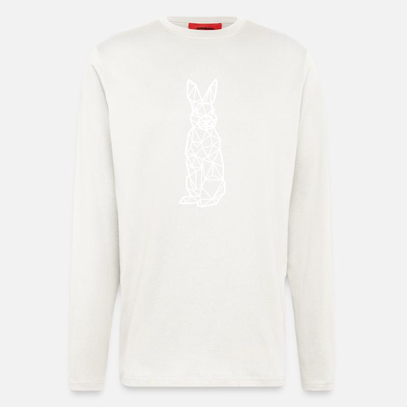 Hase Polygon - Langarmshirt - made by SPREAD  - OFF WHITE