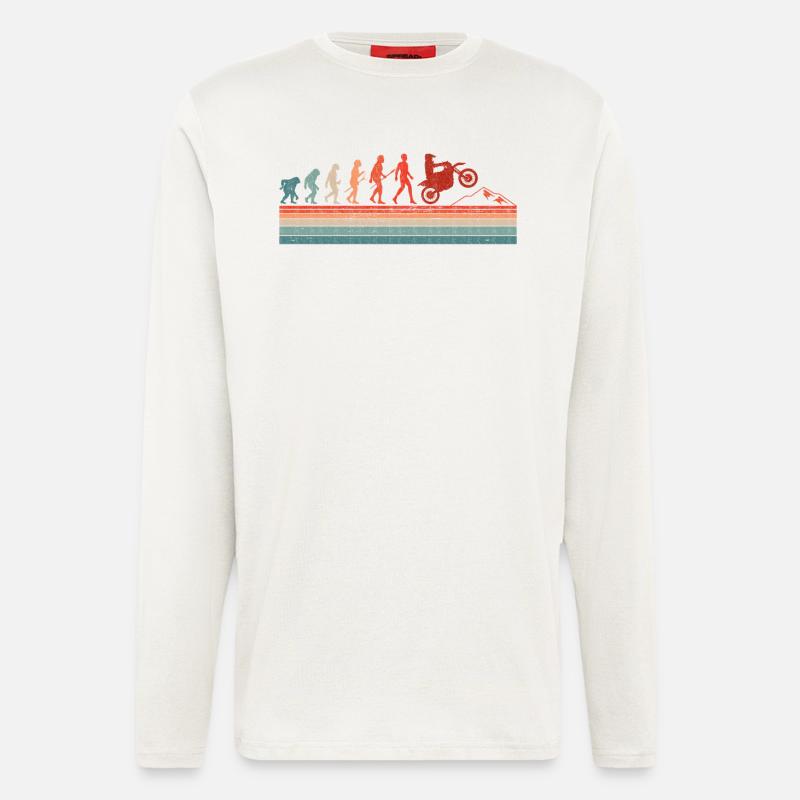 Motocross Evolution - Langarmshirt - made by SPREAD  - OFF WHITE