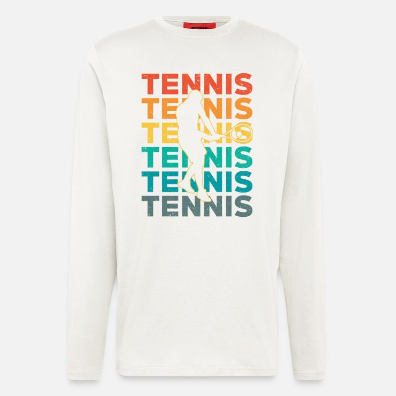 Tennis Retro - Langarmshirt - made by SPREAD  - OFF WHITE