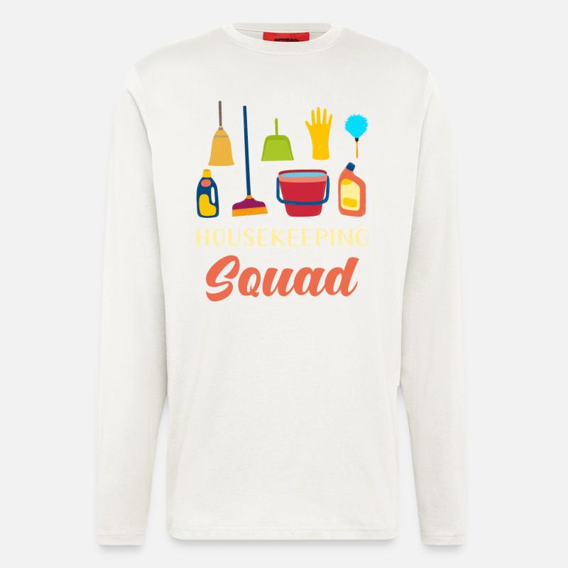 Housekeeping Squad - Langarmshirt - made by SPREAD  - OFF WHITE