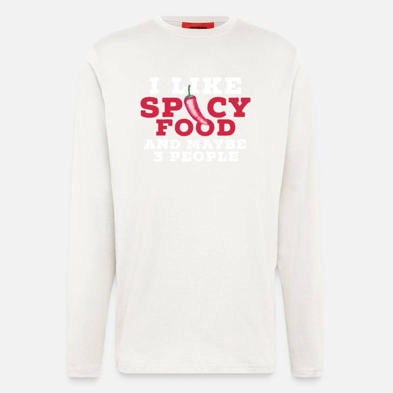 Scharfes Essen Küche Chilli - Langarmshirt - made by SPREAD  - OFF WHITE