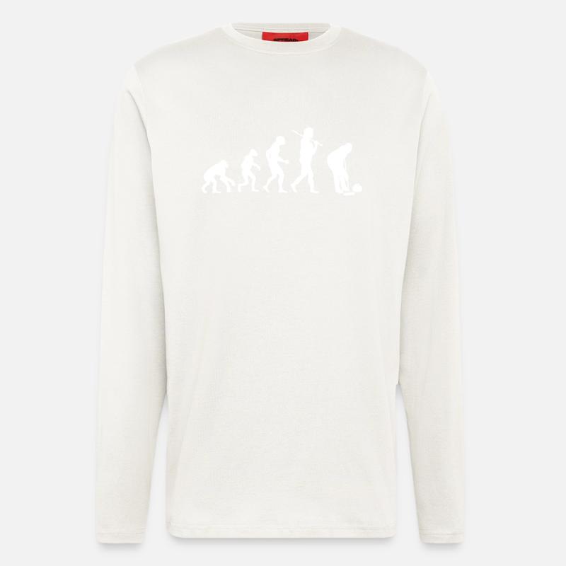 Evolution Curling - Manches longues bio décontracté fabriqué en UE - OFF WHITE