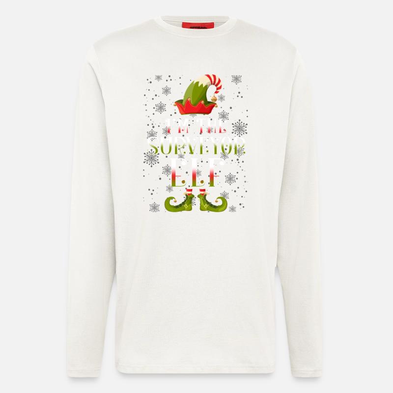Vermesser Elf Weihnachtsgeschenk - Langarmshirt - made by SPREAD  - OFF WHITE