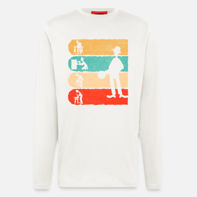 Tischler Retro Geschenk - Langarmshirt - made by SPREAD  - OFF WHITE