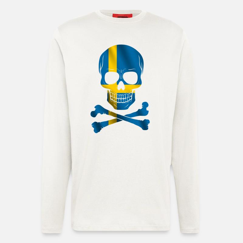 Sweden Flag - Longsleeve - made by SPREAD  - OFF WHITE
