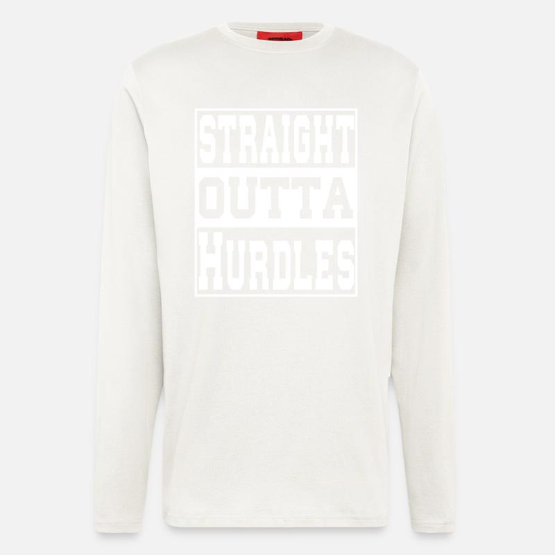 Hurdle running saying funny - Longsleeve - made by SPREAD - OFF WHITE