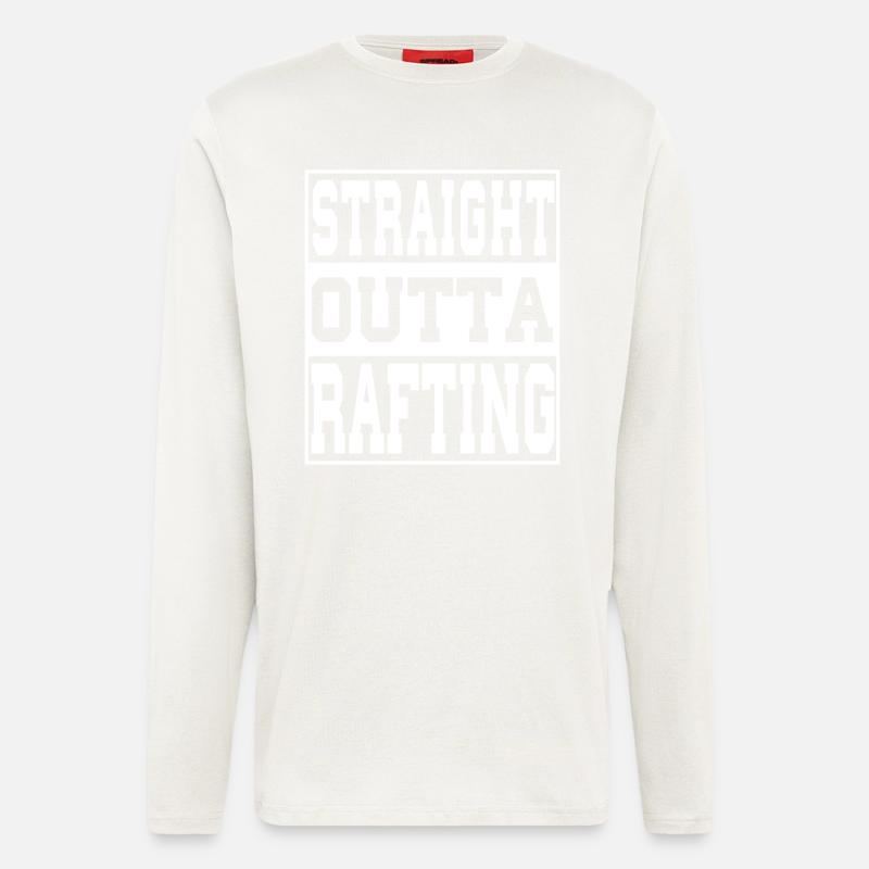 Rafting Spruch lustig - Langarmshirt - made by SPREAD  - OFF WHITE