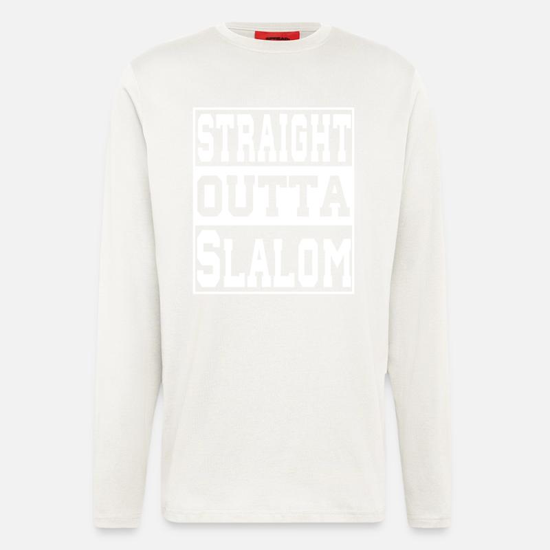 Slalom saying funny - Longsleeve - made by SPREAD  - OFF WHITE
