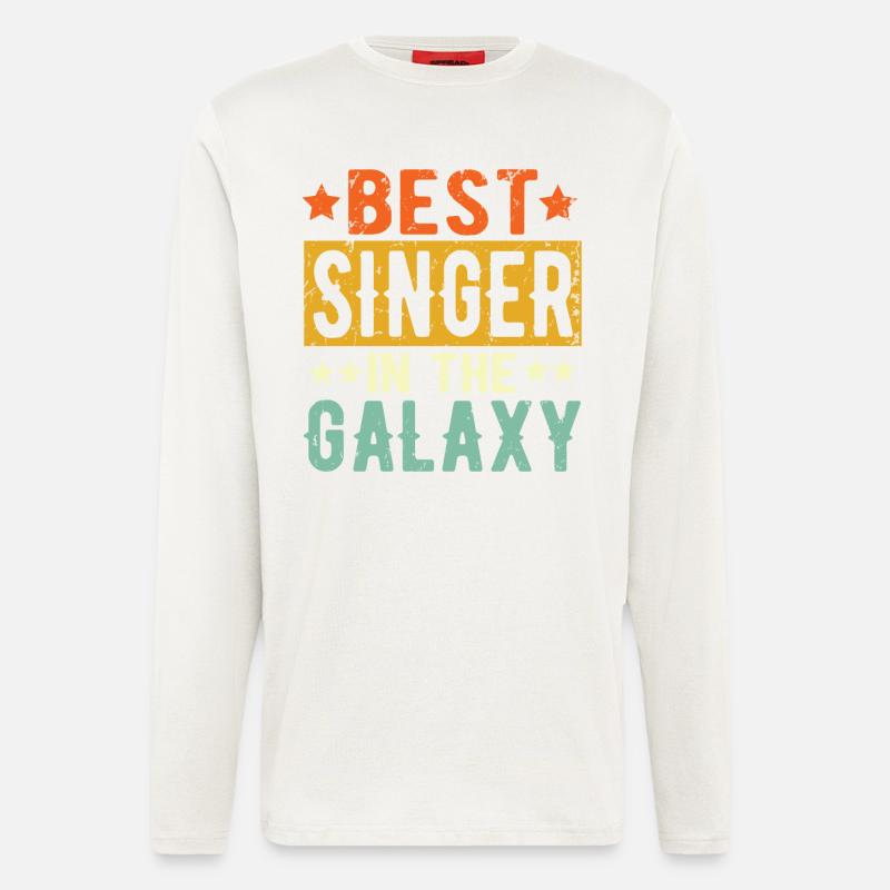 Best Sänger ever Sänger Geschenk - Langarmshirt - made by SPREAD  - OFF WHITE