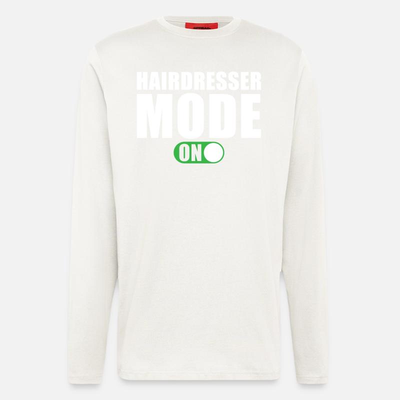 Mode coiffeur activé - Manches longues bio décontracté fabriqué en UE - OFF WHITE