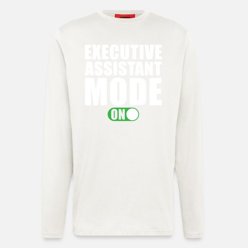 Assistant au mode de gestion - Manches longues bio décontracté fabriqué en UE - OFF WHITE