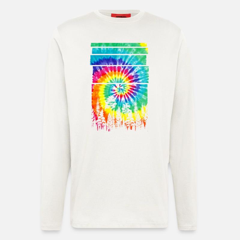 Forest Hippie Batik Nature Trees Forest - Longsleeve - made by SPREAD - OFF WHITE