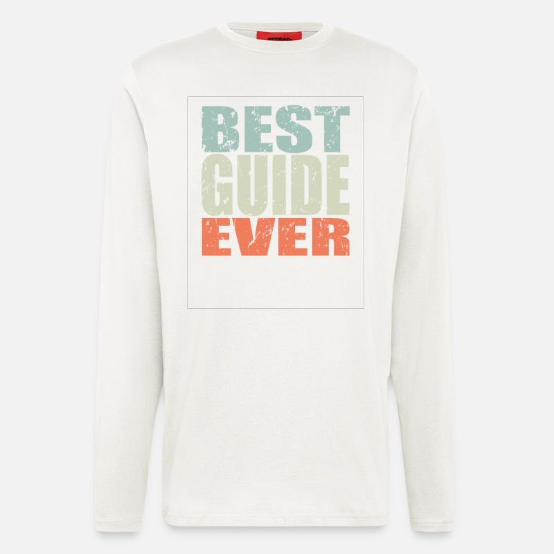 Meilleur guide jamais Guide Cadeau - Manches longues bio décontracté fabriqué en UE - OFF WHITE
