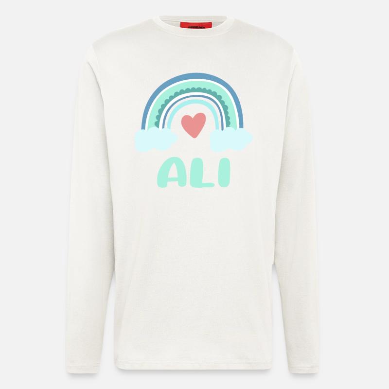 Ali Name Rainbow Baby - Longsleeve - made by SPREAD  - OFF WHITE