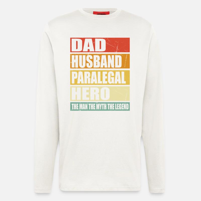 Vater Ehemann Rechtsanwaltsfachangestellte Held - Langarmshirt - made by SPREAD  - OFF WHITE