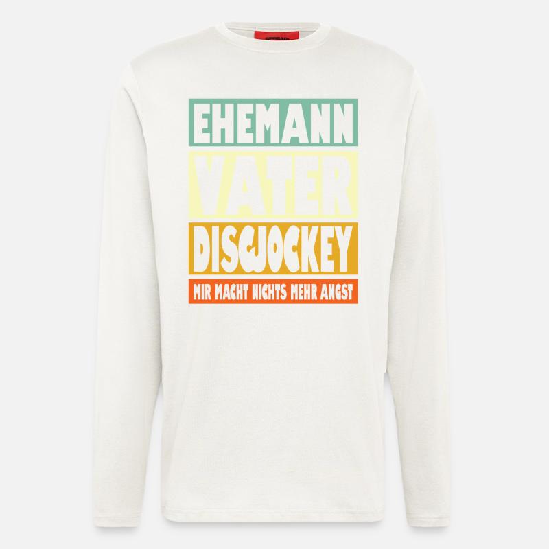 Discjockey Vater Ehemann Held - Langarmshirt - made by SPREAD  - OFF WHITE