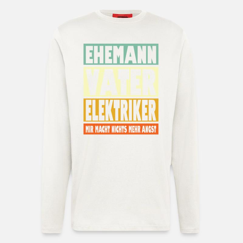 Elektriker Vater Ehemann Held - Langarmshirt - made by SPREAD  - OFF WHITE