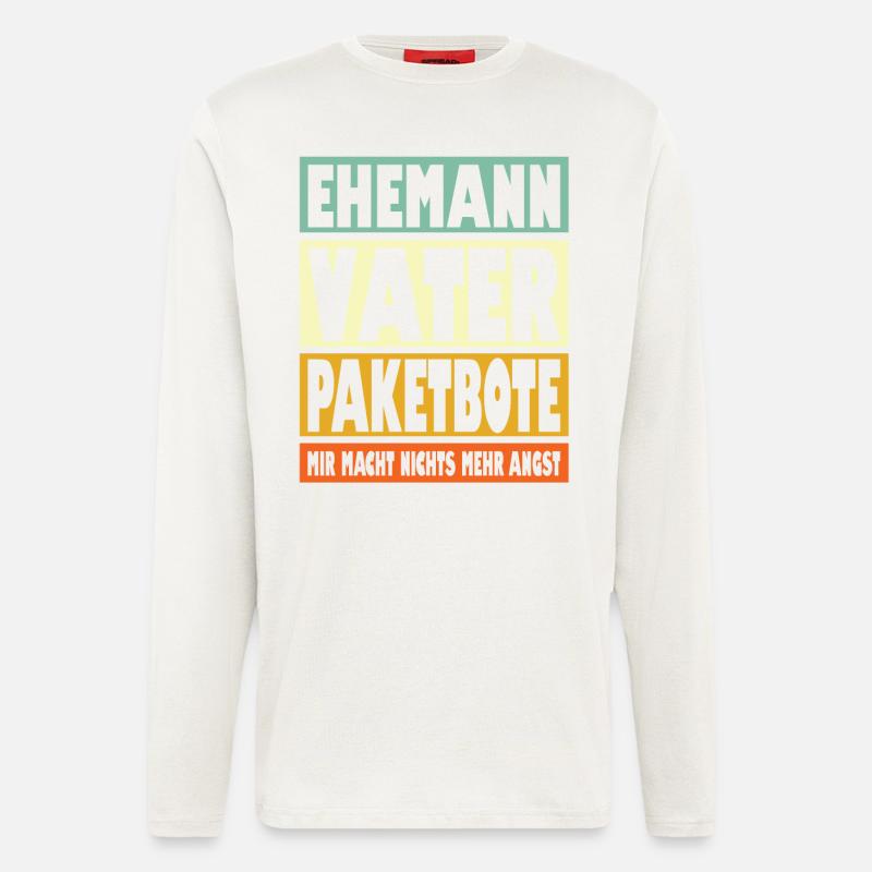 Paketbote Vater Ehemann Held - Langarmshirt - made by SPREAD  - OFF WHITE