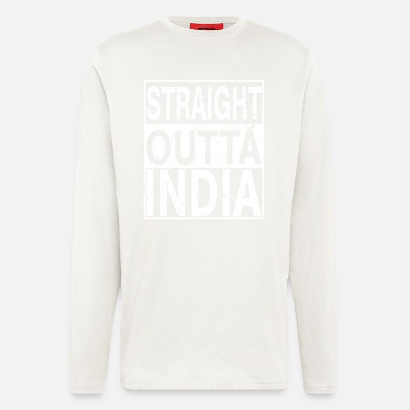India Straight outta India - Longsleeve - made by SPREAD  - OFF WHITE