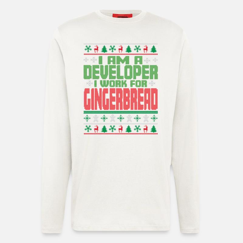 Software Developer Christmas Quote - Longsleeve - made by SPREAD  - OFF WHITE