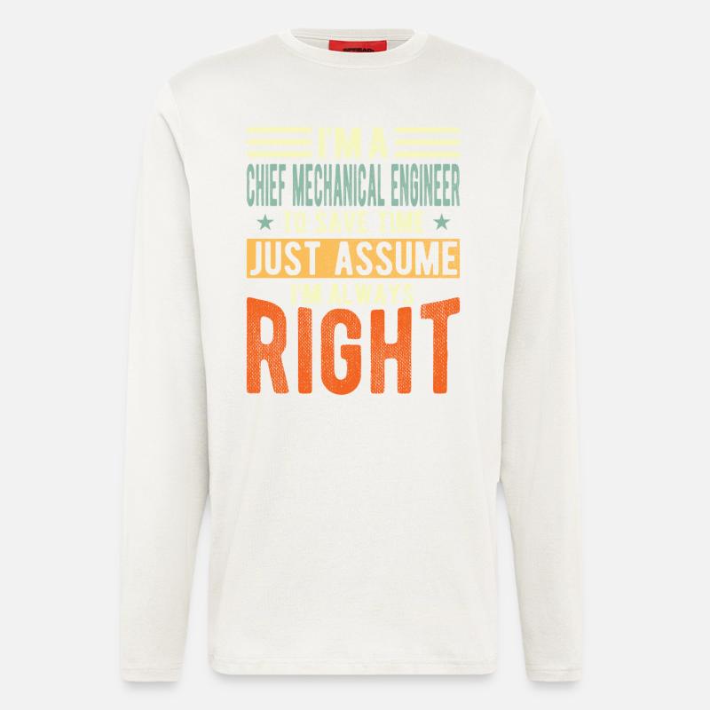 Chief Mechanical Engineer - Longsleeve - made by SPREAD  - OFF WHITE