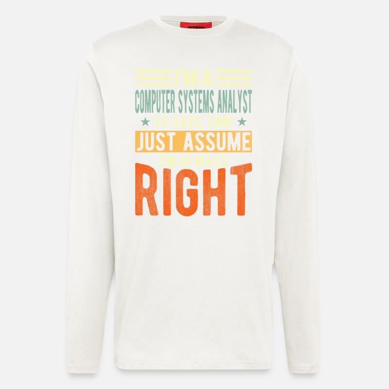 Computer Systems Analyst - Longsleeve - made by SPREAD  - OFF WHITE