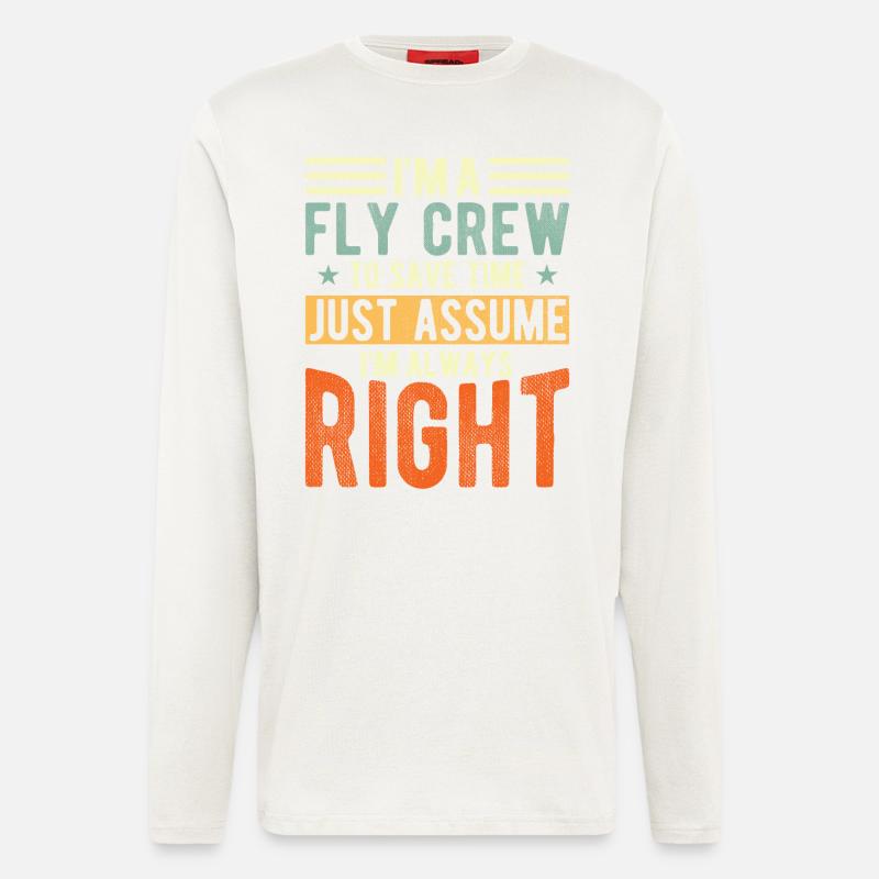 Fly Crew - Langarmshirt - made by SPREAD  - OFF WHITE