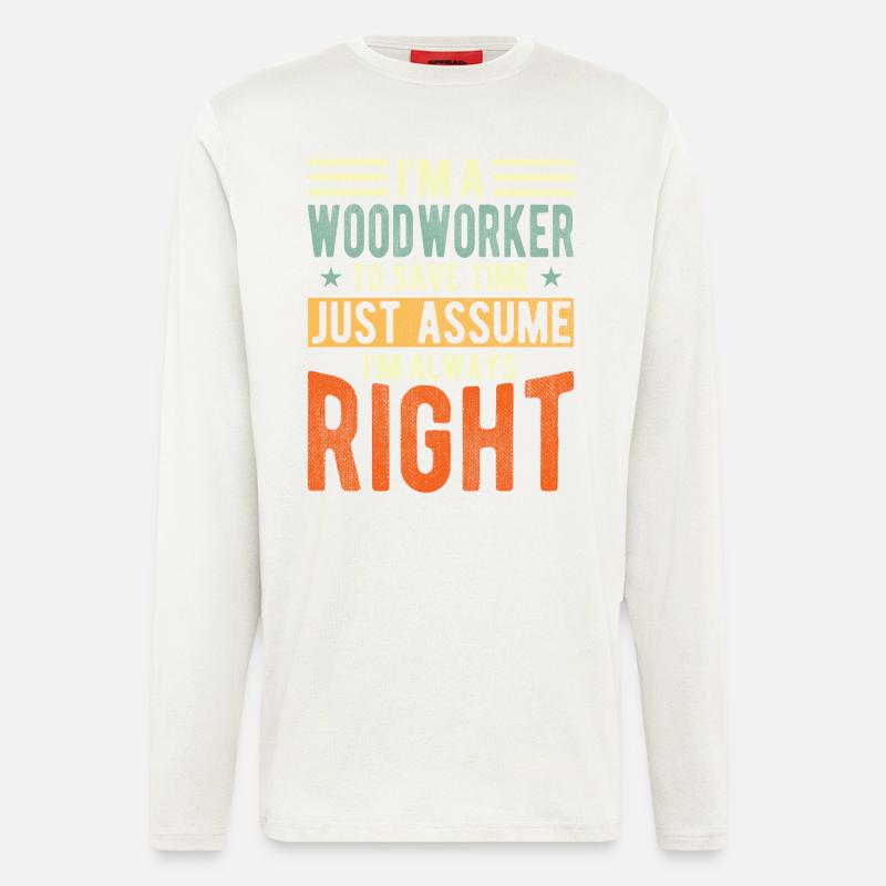 Holzarbeiter - Langarmshirt - made by SPREAD  - OFF WHITE