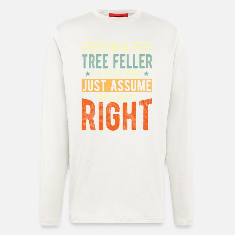 Tree Faller - Longsleeve - made by SPREAD  - OFF WHITE