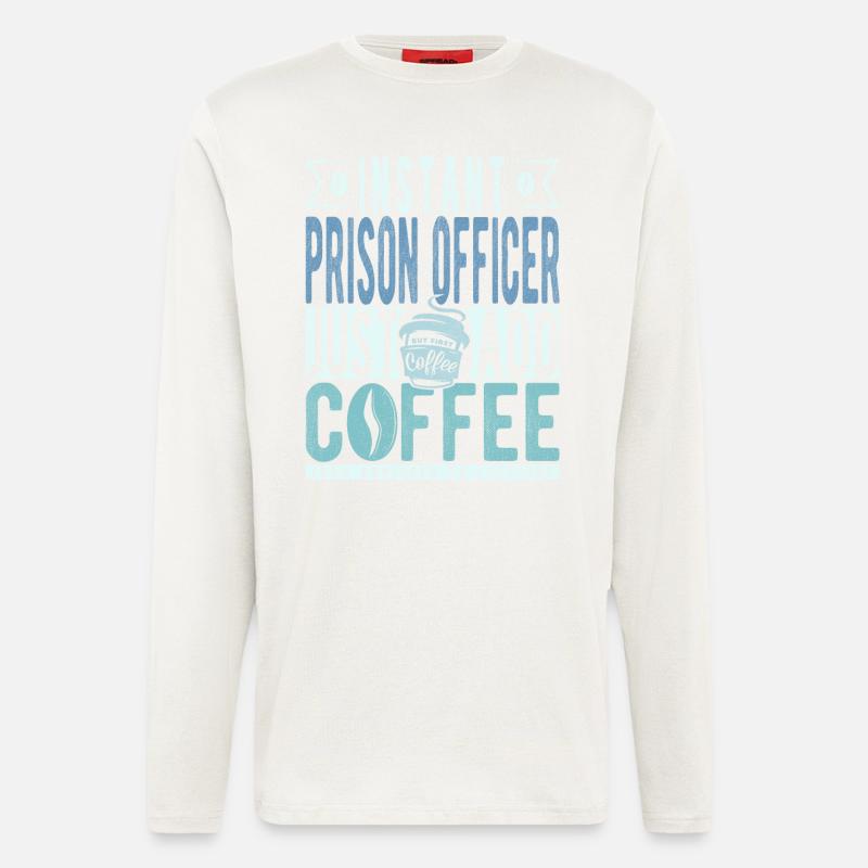 Prison guard coffee saying - Longsleeve - made by SPREAD - OFF WHITE