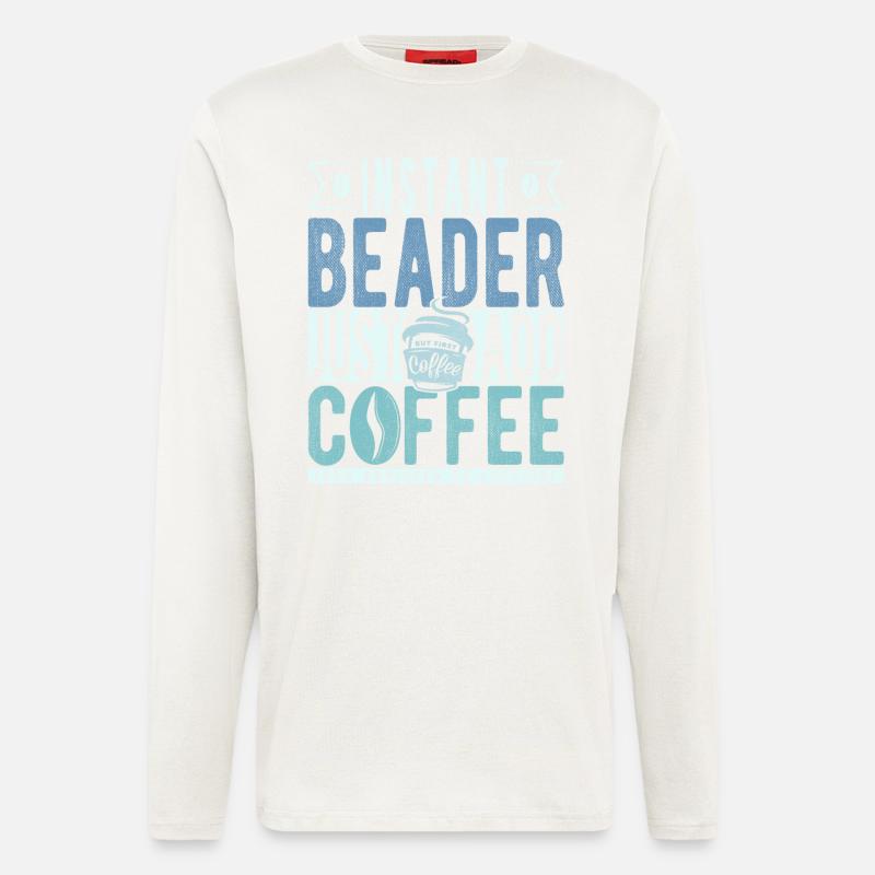 Buchalter Kaffee Spruch - Langarmshirt - made by SPREAD  - OFF WHITE