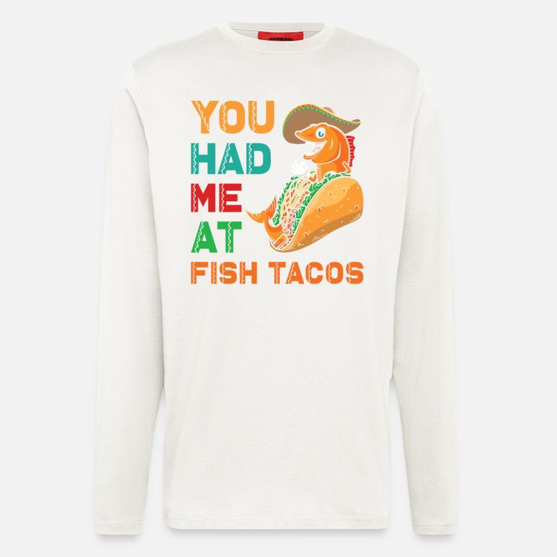 Fisch Tacos - Langarmshirt - made by SPREAD  - OFF WHITE