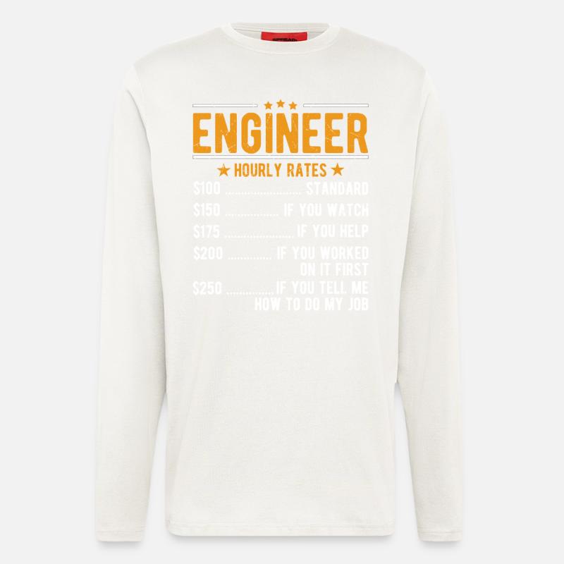 Techniker Stundenlohn - Langarmshirt - made by SPREAD  - OFF WHITE