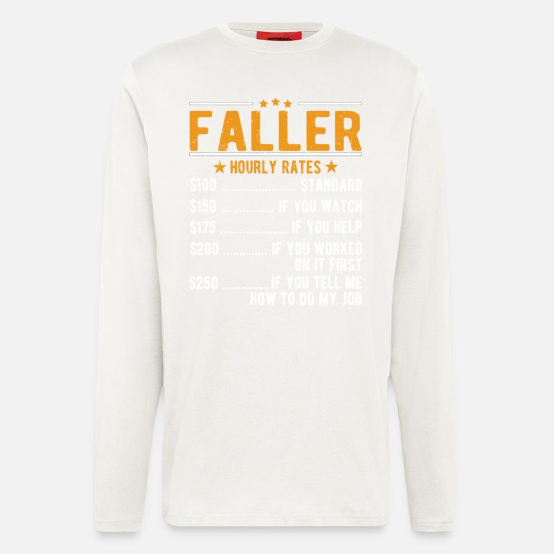 Faller hourly wage - Longsleeve - made by SPREAD  - OFF WHITE