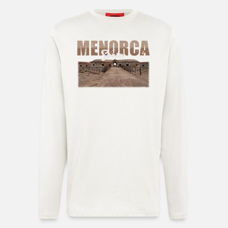 Menorca Spanien Souvenir - Langarmshirt - made by SPREAD  - OFF WHITE