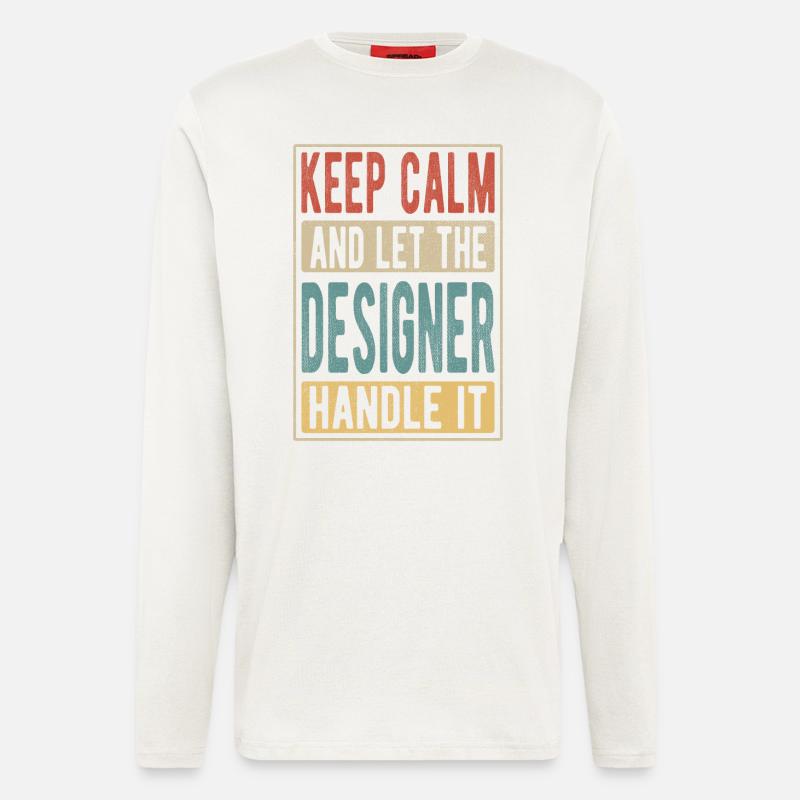 Designer Retro Geschenk - Langarmshirt - made by SPREAD - OFF WHITE