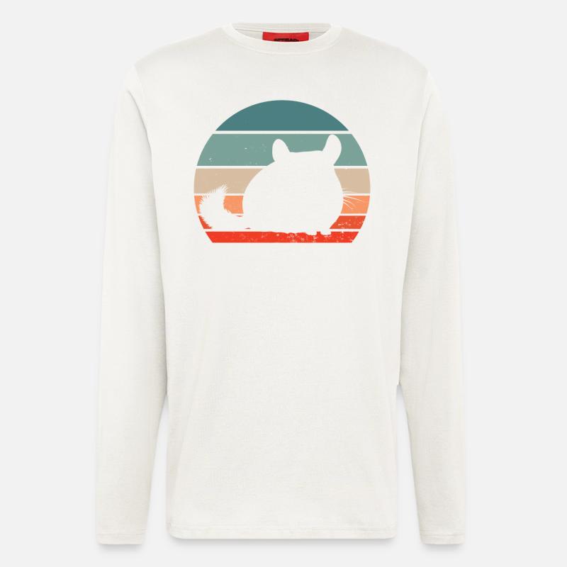 Chinchilla Retro - Langarmshirt - made by SPREAD  - OFF WHITE