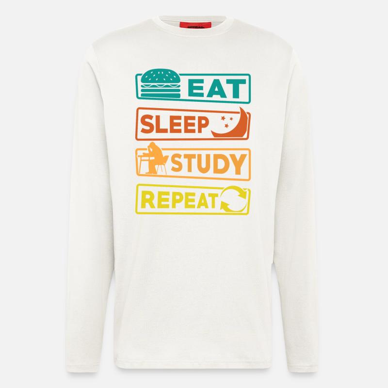 Student Study Learning Exam - Longsleeve - made by SPREAD  - OFF WHITE