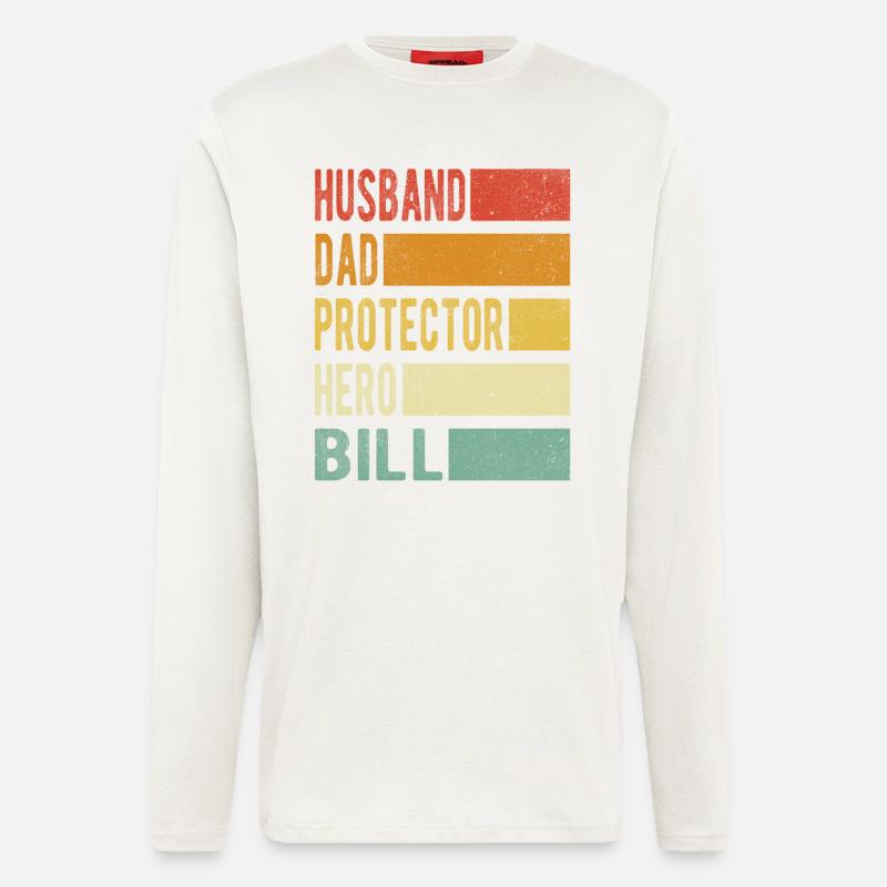 Bill Name Dad Gift - Longsleeve - made by SPREAD  - OFF WHITE