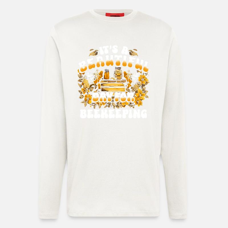 Beekeeper Beekeeping Bee Honey - Longsleeve - made by SPREAD  - OFF WHITE