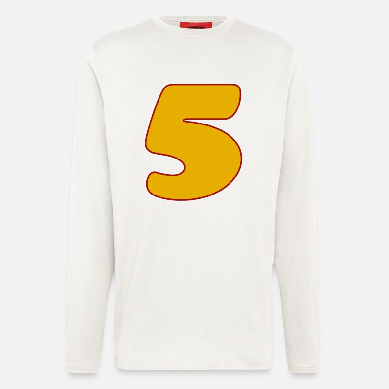 5 - Fünf - Langarmshirt - made by SPREAD  - OFF WHITE