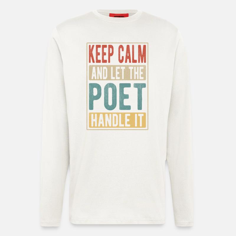 Poet Retro Geschenk - Langarmshirt - made by SPREAD  - OFF WHITE