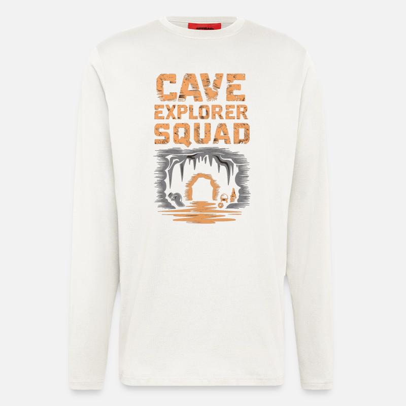 Cave Explorer Squad Adventure - Longsleeve - made by SPREAD  - OFF WHITE