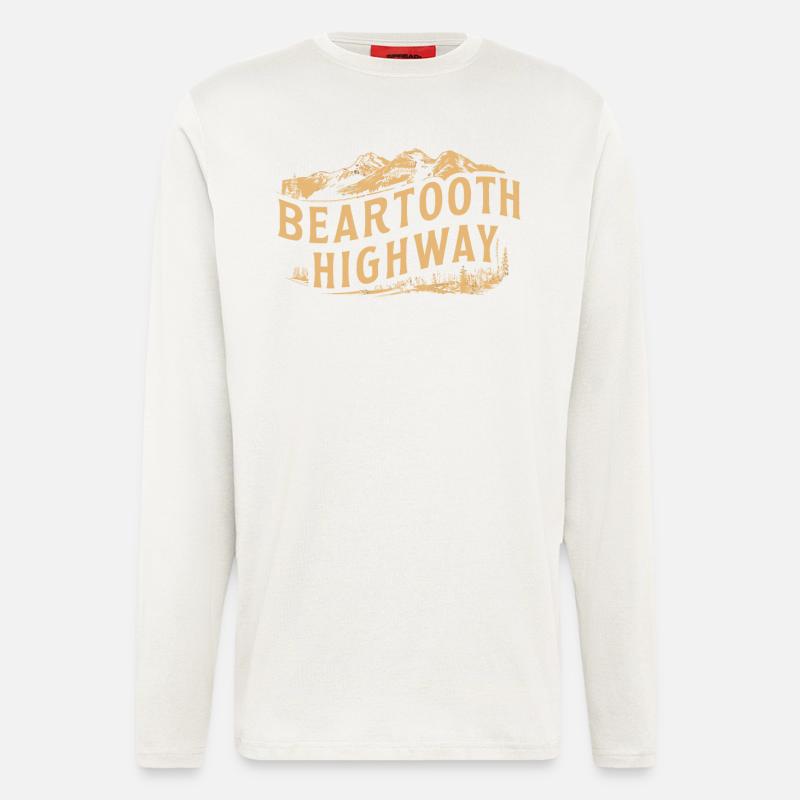 Beartooth Highway Adventure Mountains - Longsleeve - made by SPREAD  - OFF WHITE